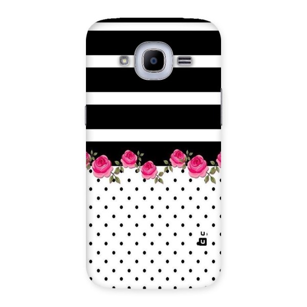 Dots Roses Stripes Back Case for Samsung Galaxy J2 2016